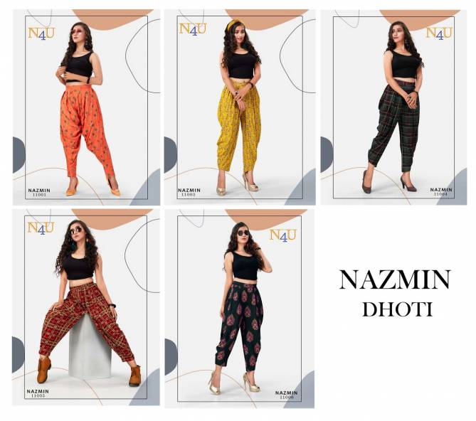 NEHA NAZMIN DHOTI Fancy Rayon Printed Western Designer Dhoti Readymade Collection